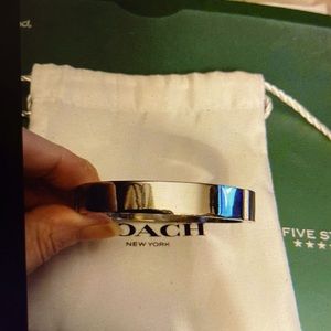 Ann Taylor Silver tone hinged bracelet w/magnetic snap closure & clasp